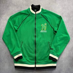 CCM Minnesota North Stars Track Jacket Mens Medium Green Excellent Retro NHL Zip